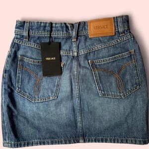 Versace Classic Blue Denim Skirt